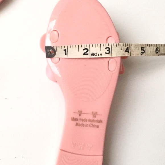 Pink daisy Flower Jelly Sandals flats slip on flip flops light barbie pink y2k - Picture 4 of 5